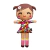 BONECA G | BECA | BRANQUINHA FLORIDA COM MARROM