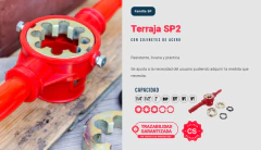 Terraja para tubo plastico P2 - 1.1/4 - 1.1/2 - 2 Sanogass
