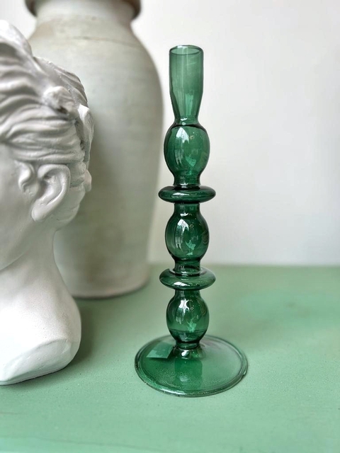 Candelabro Cristal Green L