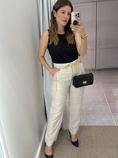 Calça Cenoura Linho Regina - Cru na internet