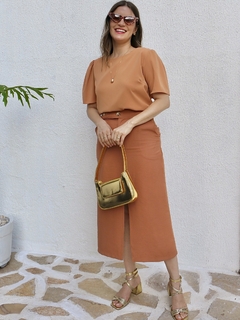 Blusa Manga Princesa - Cappuccino na internet