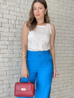 Regata Linho Célia - Branco na internet