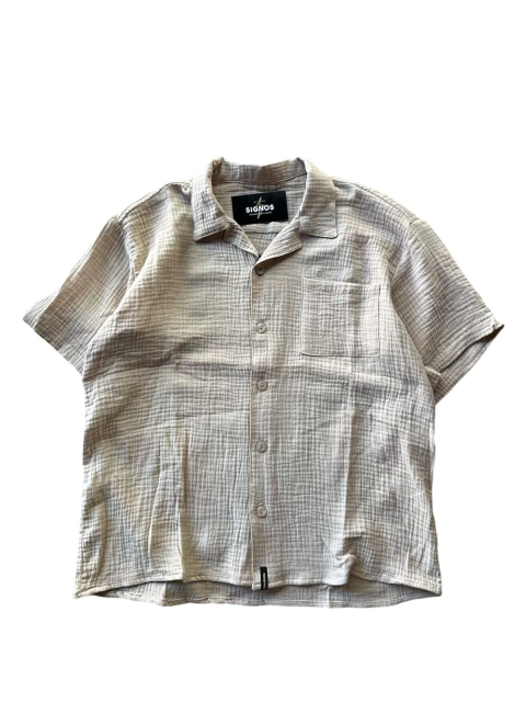 CAMISA BAMBULA MANGA CORTA COTTON BEIGE