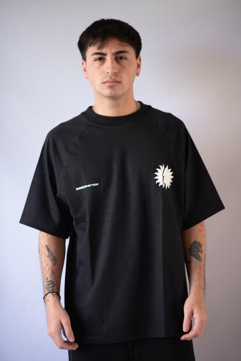 REMERA OVER SENSE NEGRA VELVET 1123 - comprar online