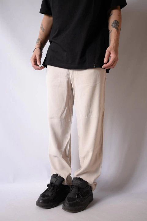 PANTALON SASTRERO LENO BEIGE - comprar online