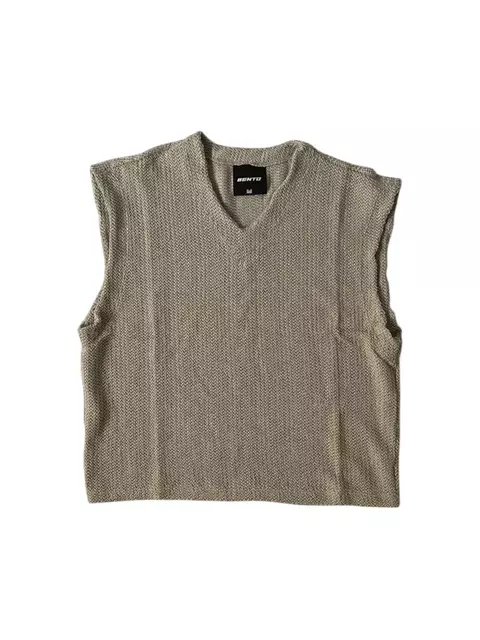 MUSCULOSA TEJIDA BENTO GRIS