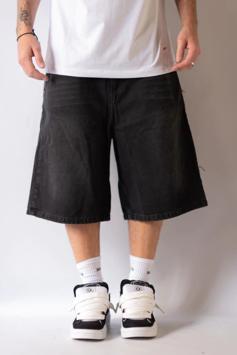 BERMUDA BAGGY PRESTON NEGRA - comprar online