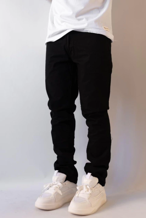 PANTALON CORTE CHINO NEGRO BRADFORD - comprar online