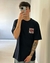 REMERA OVER CHEKED AZUL - comprar online
