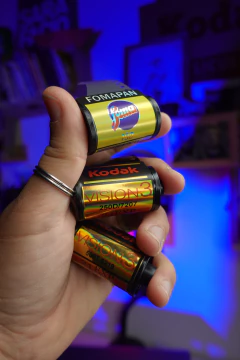 Combo Navideño de Fotografía Analógica | Fomapan 100 + Kodak Vision3 250T + Kodak Vision3 500T + Estuche