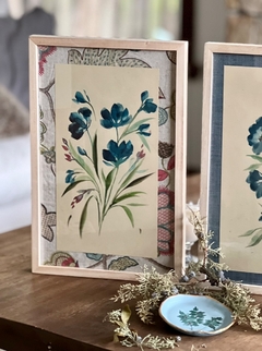 Azul de Otoño • Lino Floral 25x40