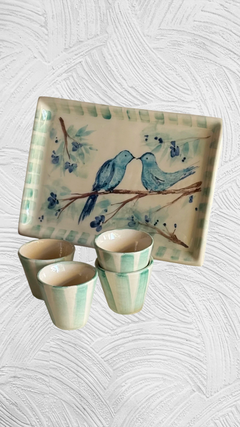 set Bandeja más 4 coffee cups - tienda online