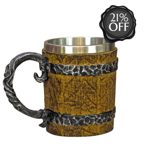 Caneca Textura Madeira e Metal - comprar online