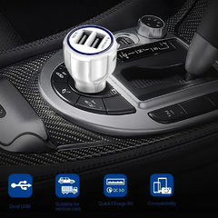 Imagen de Cargador Auto Soul Fast Changer 3.1A + Cable Iphone
