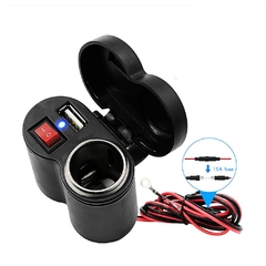 Cargador para Moto Encendedor + USB CD-3016