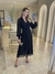 Vestido midi Mani com manga longa chiffon preto - comprar online