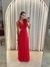 Vestido longo Mariah com recorte cintura Vermelho