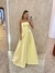 Vestido Sofia longo em zibeline corpo alongado amarelo na internet