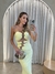 Imagem do Vestido longo Gaia com recortes e argolas amarelo