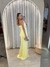 Vestido longo Gaia com recortes e argolas amarelo - loja online