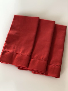 Guardanapo Ponto Ajour Vermelho Natal