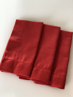 Guardanapo Ponto Ajour Vermelho Natal - loja online