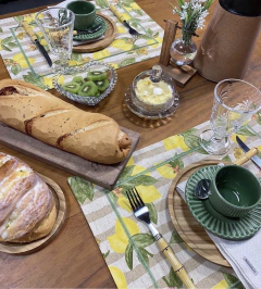 Lugar Americano Xadrex Sicília Verde - Jogos Americanos Danu