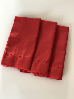 Imagem do Guardanapo Ponto Ajour Vermelho Natal