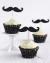 Palitos con bigotes para decorar cupcakes.