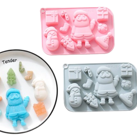 Silicona "FIGURAS DE NAVIDAD X9" - comprar online