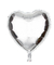 Globo CORAZÓN metalizado plata 45cm