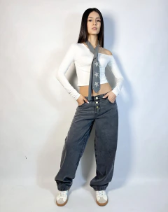 Jeans baggy botones - comprar online