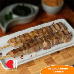 Espeto de Lombo Suíno 600g - Espetinho Churrabom