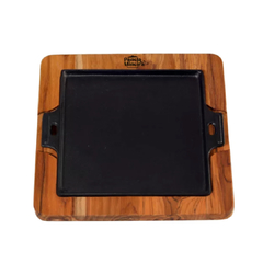 CHAPA QUADRADA COM SUPORTE MADEIRA (240mm)