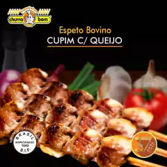 Espeto Medalhão de Cupim com Queijo Coalho 600g - Espetinho Churrabom