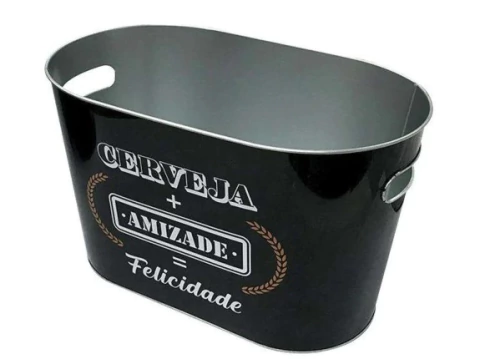 Balde De Gelo 10 l Cerveja + Amizade = Felicidade