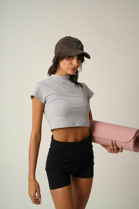 Baby Tee Gris Claro