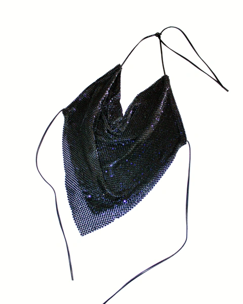 Top Strass Negro