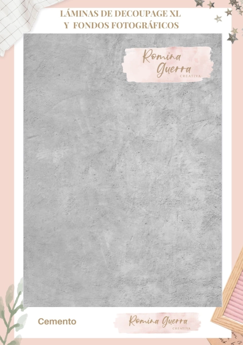 Lámina de decoupage XL Cemento RG cod 129