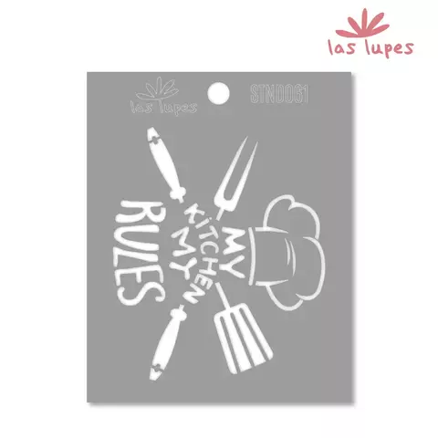 Stencil My Kitchen my rules 12x15 Las Lupes - comprar online