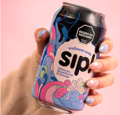 WELLNESS SODA SIP HIBISCUS, FRUTILLA Y NARANJA - LATA - 354ml - - comprar online