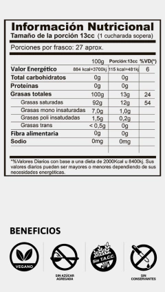 Aceite de Coco 360cc - Entre Nuts - comprar online