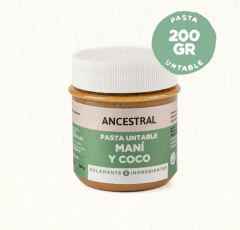 Crema untable de maní y coco - Ancestral -