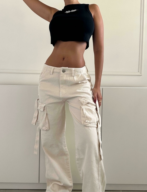 CARGO LOW RISE CREAM FALLA