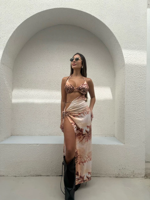 Vestido Formentera Tiger Cream - comprar online