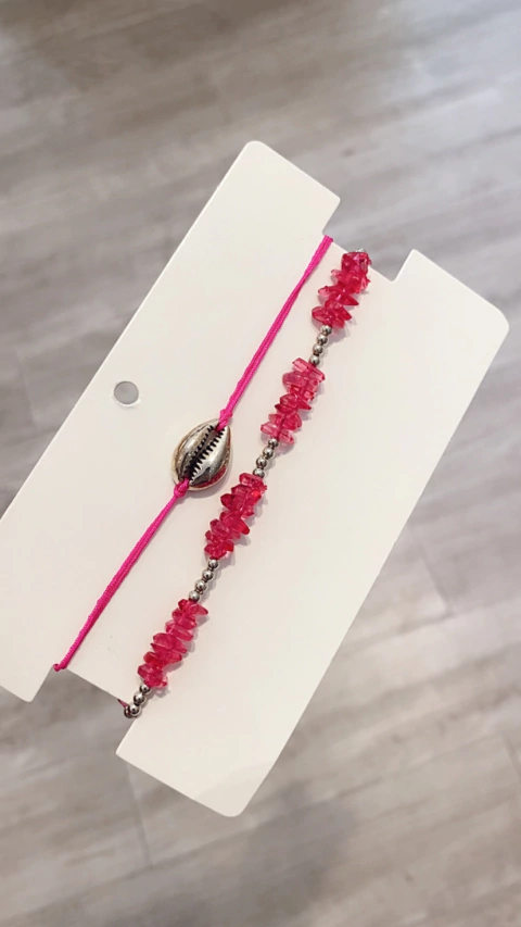 Tobillera Carbó fucsia