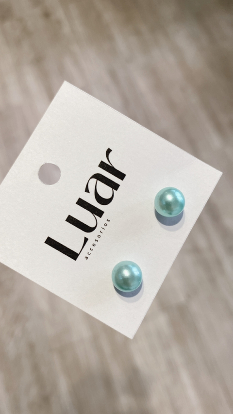 Aros Pearl turquesa - comprar online