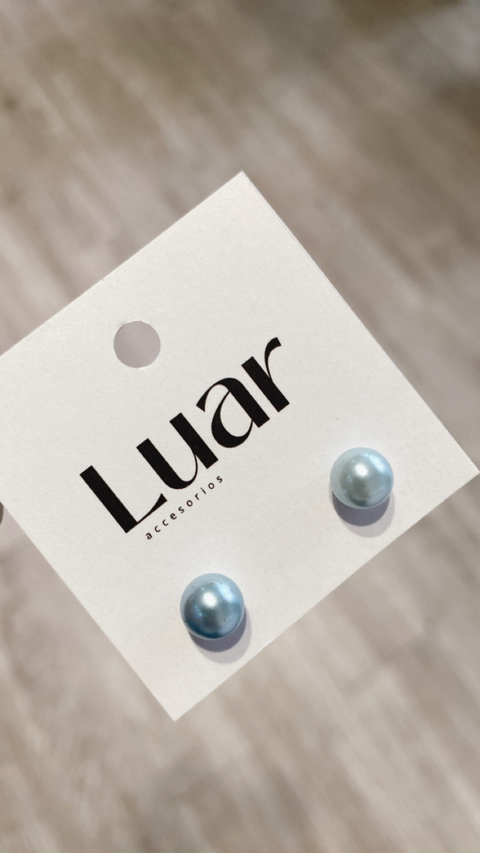 Aros Pearl celeste - comprar online