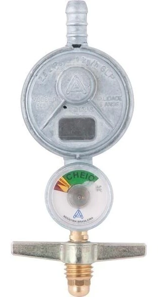 Regulador Registro De Gás C/ Manômetro 505/01 Aliança