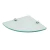 Prateleira Cantoneira Porta Shampoo Vidro Canto 25 x 25cm - comprar online